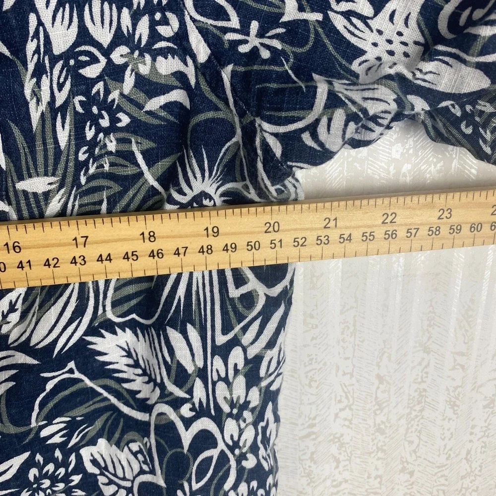 Jonathan Martin Mens‎ Blue Floral Hawaiian Casual Classic Preppy Shirt Size XL